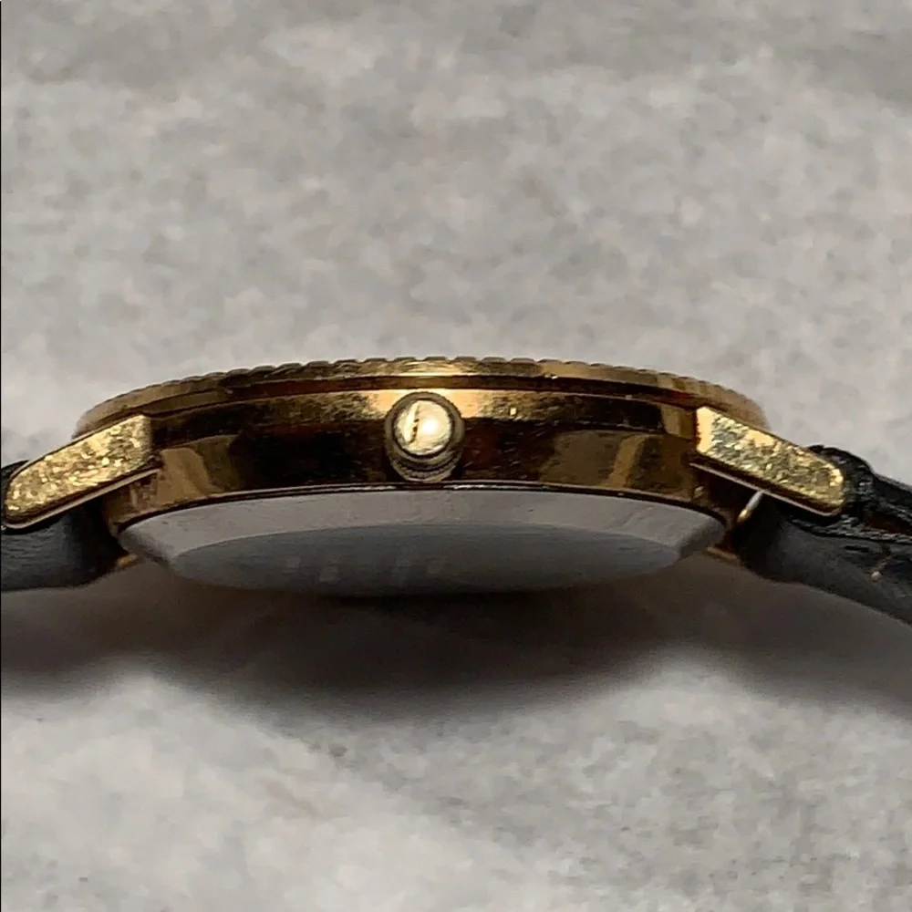 Seiko vintage gold plated st. Steel date watch